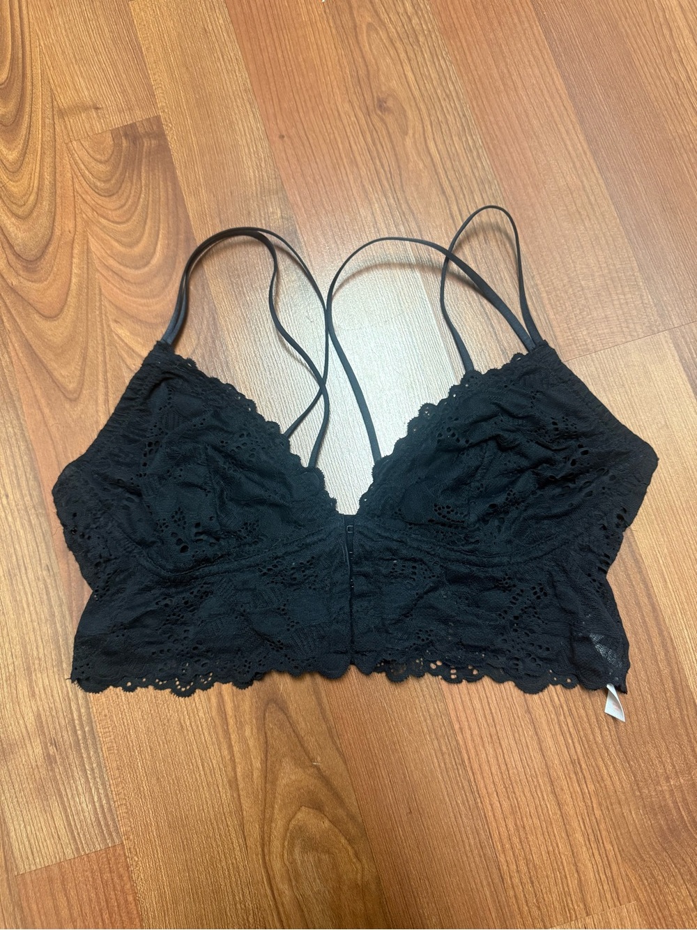 Colsie Black Lace Bralette with Thin Straps
